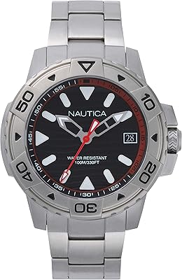 nautica 男士石英树脂硅胶手表