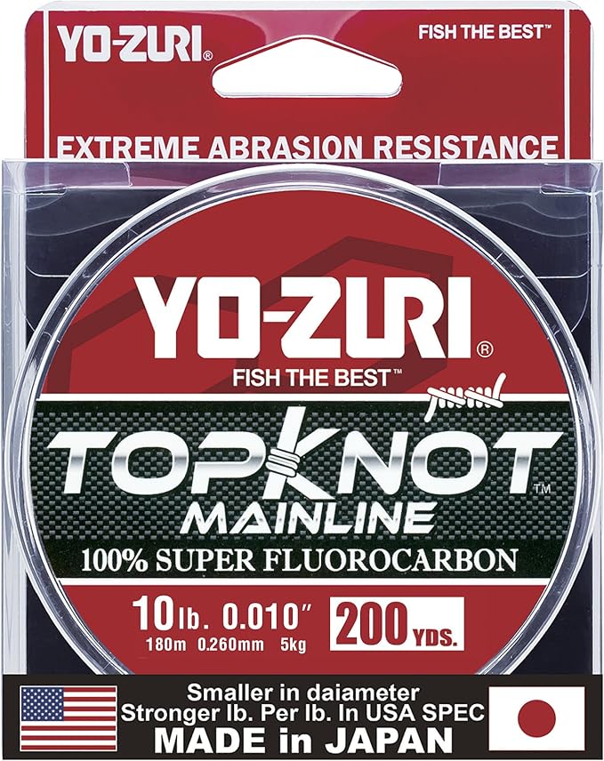 yo-zuri topknot mainline 天然透明 200 码碳氟化合物钓鱼线