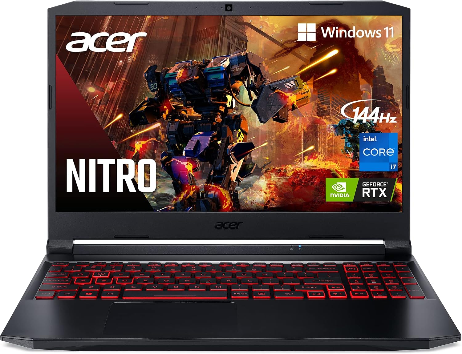 Acer 宏碁 标准笔记本电脑 AN515-57-79TD 15.6 英寸 英特尔 酷睿i7系列 8GB 8GB 背光键盘 游戏 黑色 ...