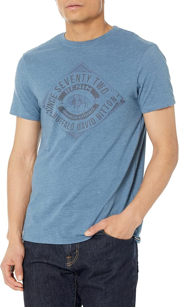buffalo david bitton 男式短袖徽标 t 恤