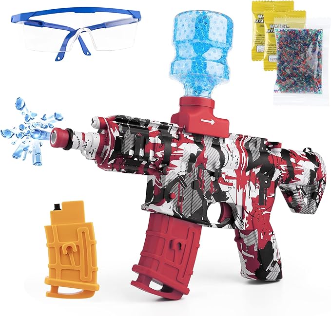 gun,splat gel ball blaster 带 2 个电池和水珠,户外游戏自动飞溅枪