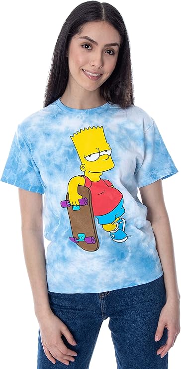 辛普森一家青少年 bart simpson 扎染分离器 t 恤