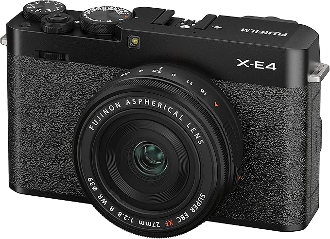 fujifilm 富士 x-e4 | fujinon xf27mmf2.8 r wr - 相机含镜头,黑色