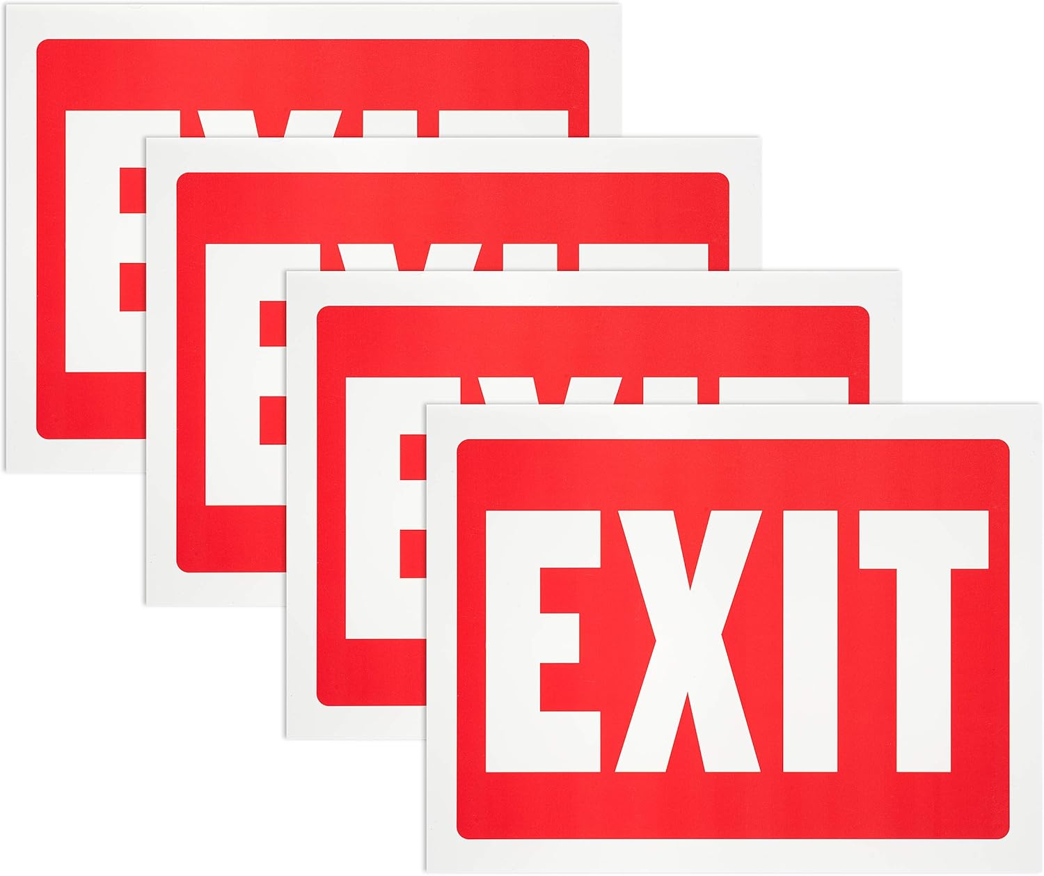 hespex 塑料出口标志 - 红色和白色,22.86 x 30.