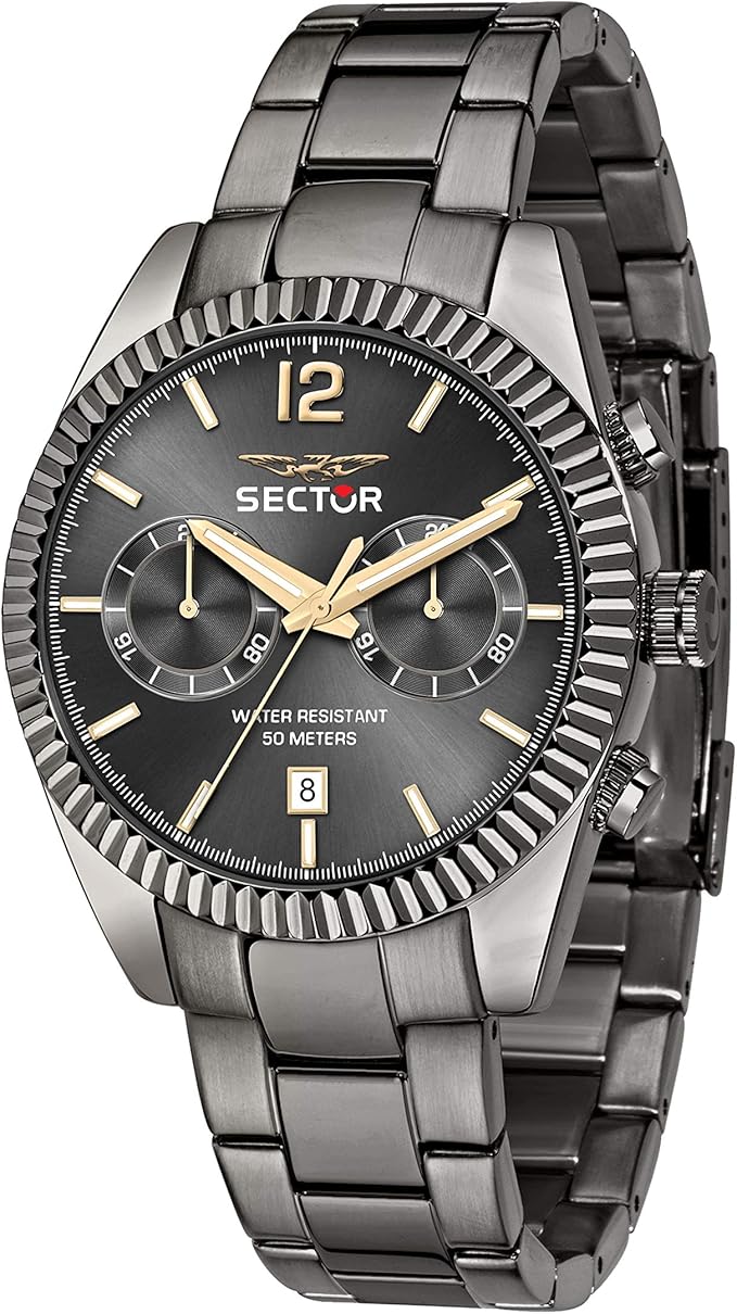 sector男式240石英运动手表不锈钢表带灰色20型号r3253240001