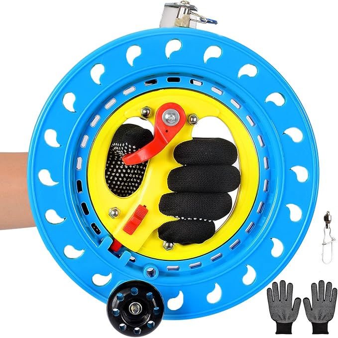 6 厘米)风筝线绕线器带制动器,风筝绳带卷轴,100 英尺(约 304.