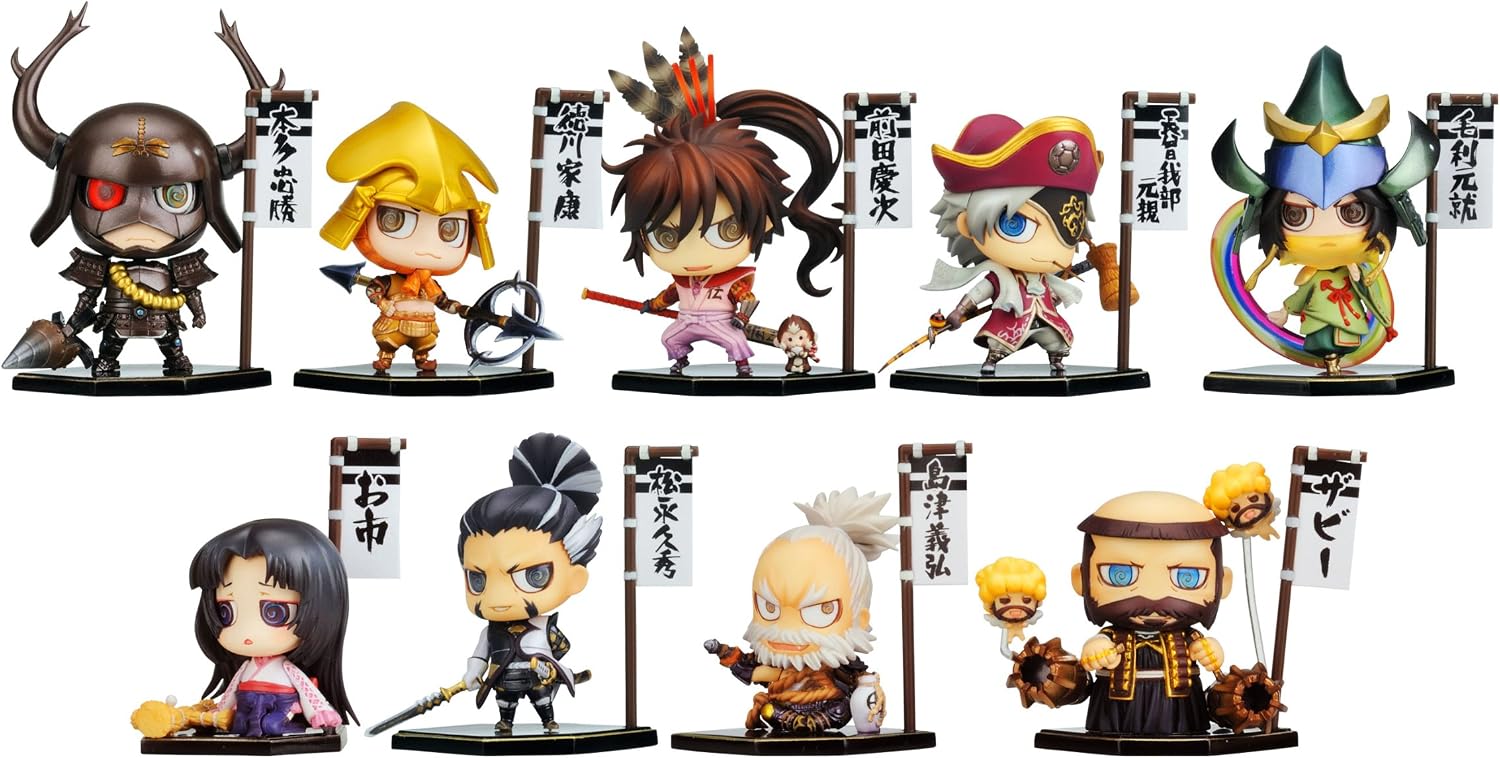 寿屋战国basara 单人命运手办系列战国basara 四阵 无比例尺迷你手办box 玩具 亚马逊中国