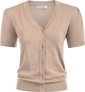 grace karin 女式前开襟针织短上衣披肩开衫毛衣长袖(s-4xl)