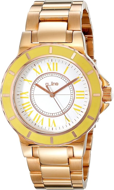 a_line marina 80009-rg-02yl 41 毫米镀金不锈钢表壳金色镀金不锈钢