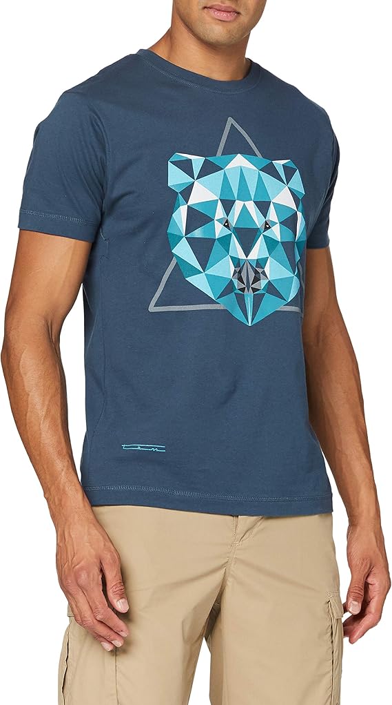 feruo|#ferrino 男士 tsh-art 016 男士 tg s 牛仔布 t 恤,蓝色,46