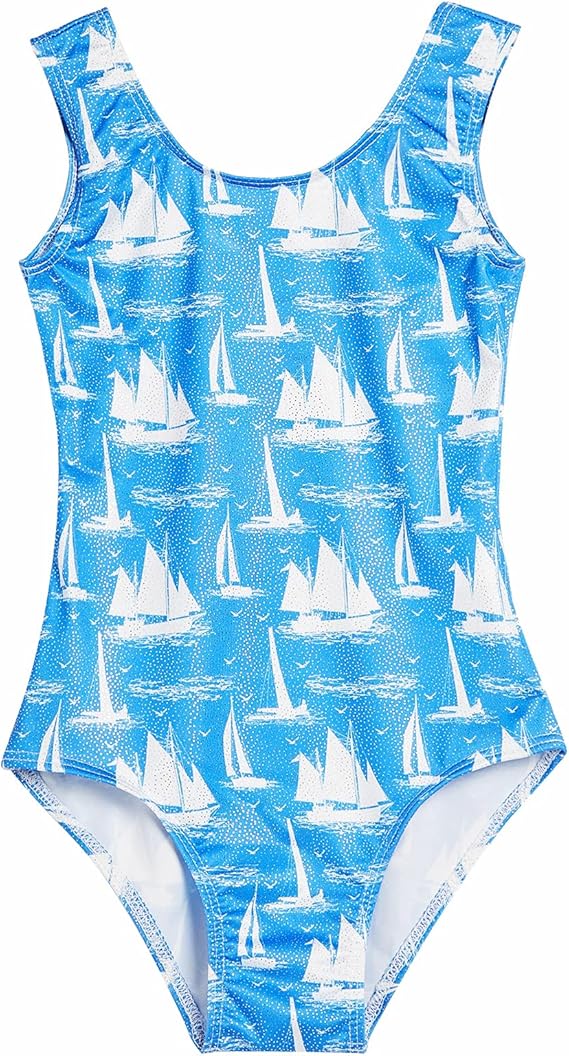 tenvda 女童泳衣 儿童连体泳衣 闪亮沙滩运动泳装 spf50  *