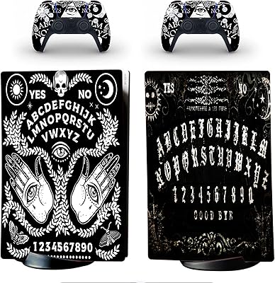 数字版控制台控制器封面恐怖皮肤贴花黑色贴纸适用于 ps5 数字控制台