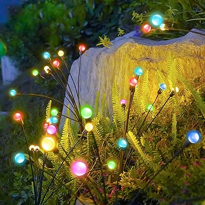 星爆摇摆灯防水,太阳能花园装饰灯,户外庭院庭院小道装饰灯,彩色