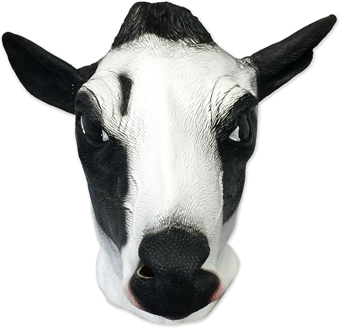 奶牛面具 - 有趣的动物面具 - 墙壁玩具