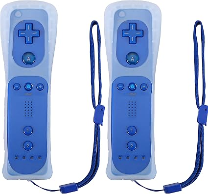 Poulep 手势控制器带硅胶套适用于wii Wii U 游戏手柄 深蓝色和深蓝色 亚马逊中国 电脑 It 办公