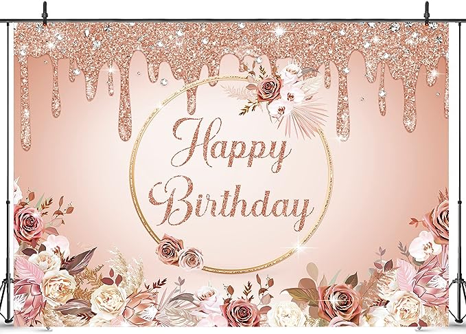 7x5 英尺女士女孩闪亮流体花朵闪亮无闪光无闪光派对摄影背景横幅道具