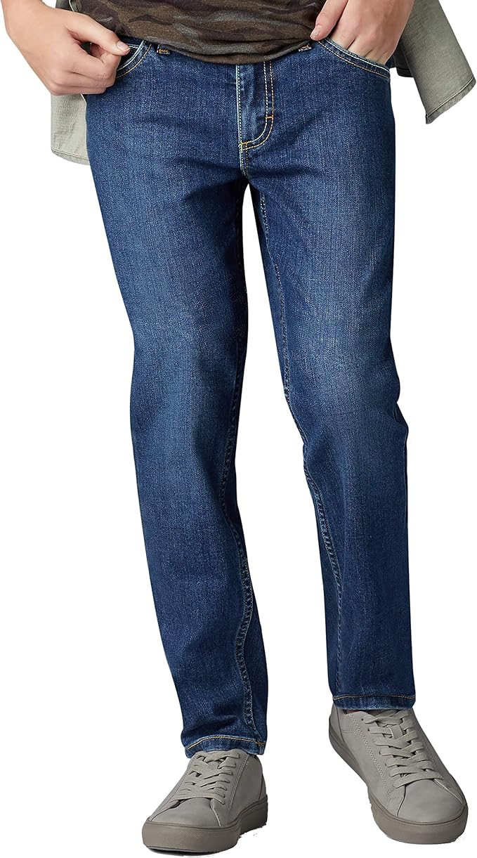 lee 男孩修身锥形牛仔裤