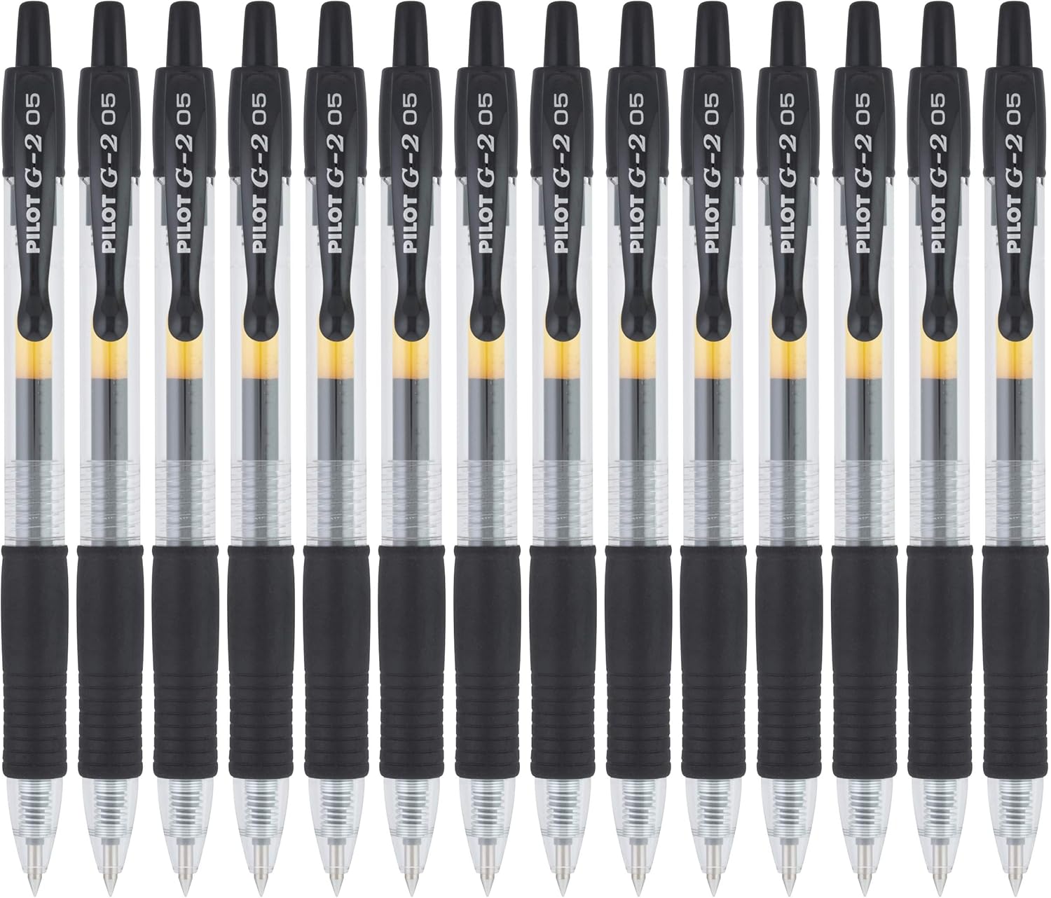 pilot g2 高级可填充和可伸缩滚珠中性笔,超细笔尖,黑色墨水,14 支装