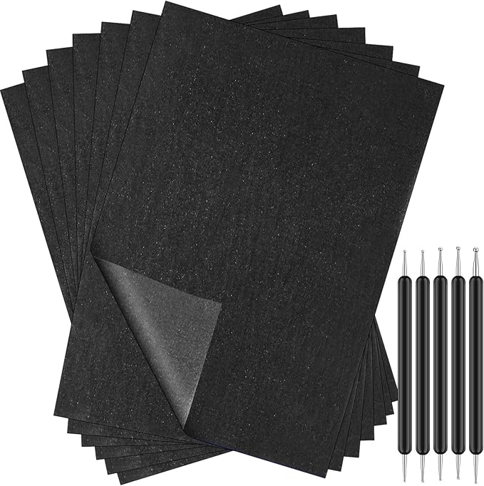 3 英寸描图纸 碳石墨复印纸 带 5 件压花手写笔 描摹 5 种尺寸手写笔