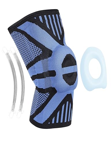 thx4copper 运动护膝 - *级压缩运动员护膝 - 侧弹簧稳定器和髌骨凝胶