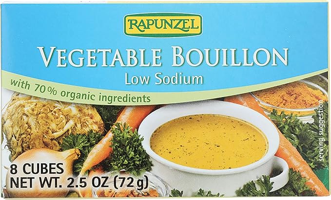 rapunzel 纯蔬菜肉汤 不含盐/低钠 2.4盎司(68g)