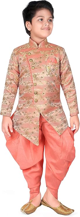 ahhaaaa 儿童 sherwani 民族服饰 dhoti 裤子 印度西部 - 适合儿童和