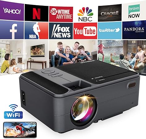 Caiwei Lcd 视频投影机hd 1080p 支持工厂出口和1 年保修19 New 3300 Lumen Android Bluetooth C180 亚马逊中国 小家电