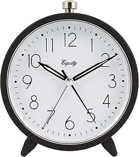 equity by la crosse 20091 5 英寸静音扫屏石英金属闹钟,深灰色