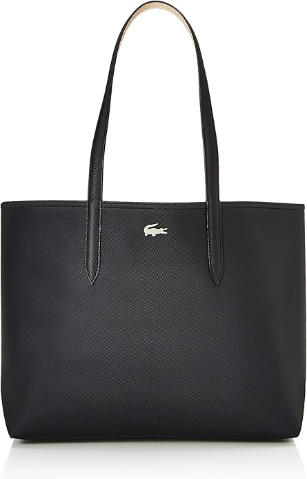 lacoste 法国鳄鱼 包 anna 双面托特包 女士 nf2142b 黑色