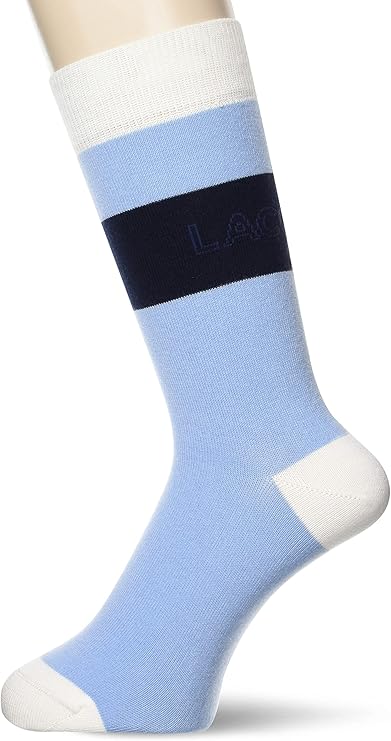 lacoste 袜子 [官方] 彩色拼色中袜 男士, 浅蓝色, 27.