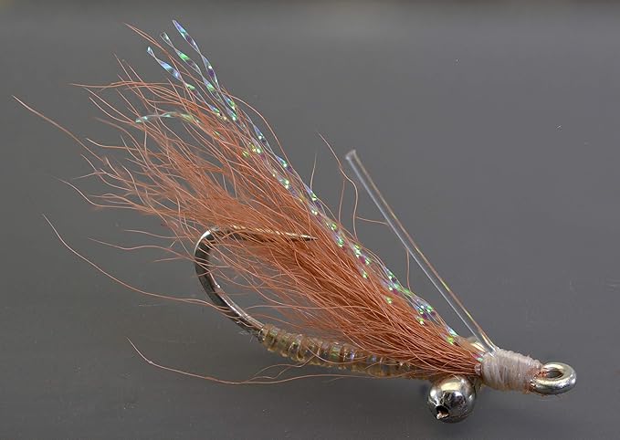 bonefishflyfishingflies棕褐色mustadsignatureduratin飞钩6件装