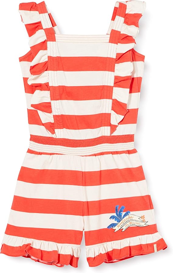 scotch &amp; soda 女孩条纹针织连体衣