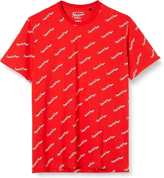 original penguin 男式字体标志 t 恤