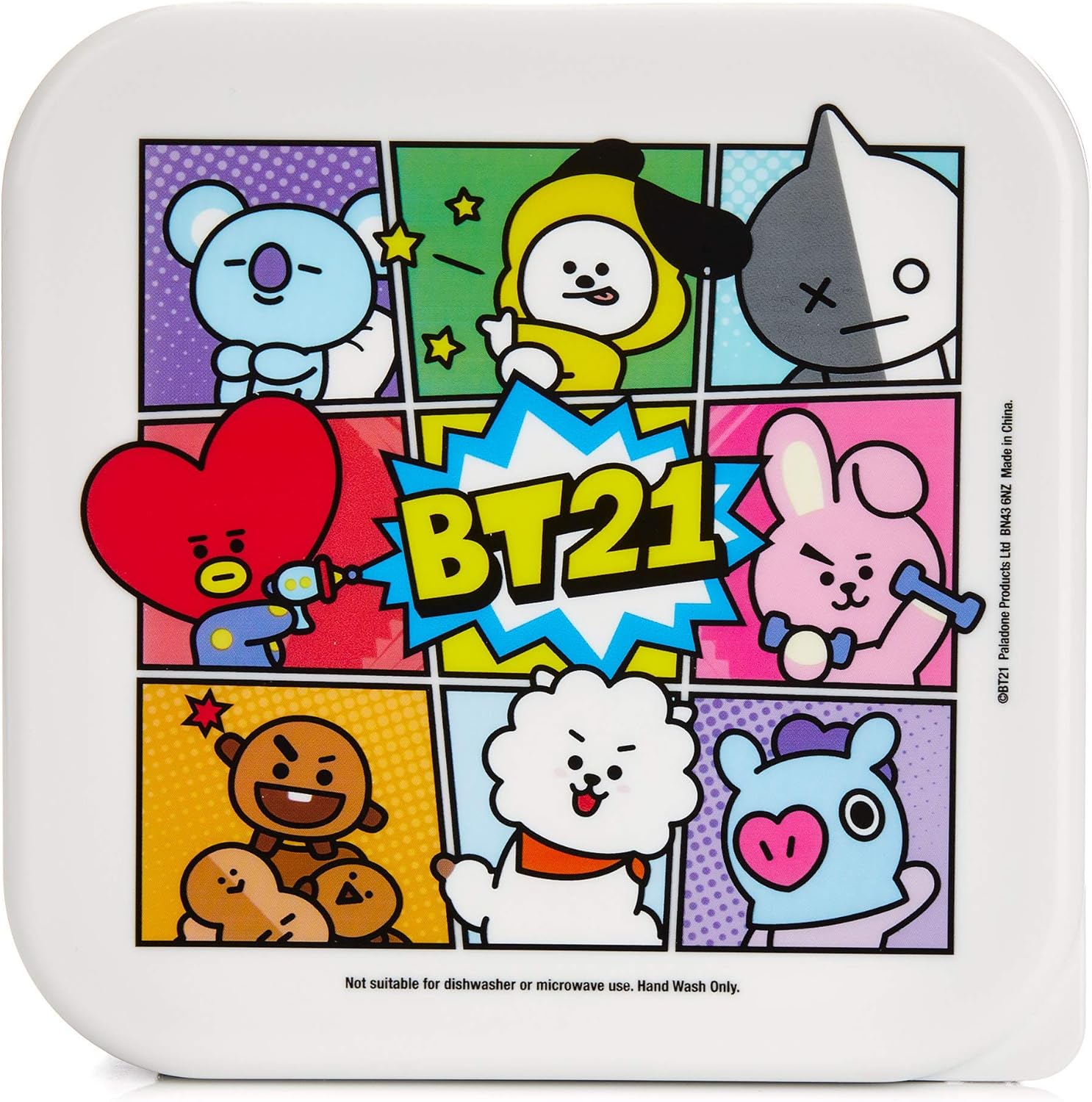 Paladone Bt21 3 件套零食盒 标志性line Bts 交叉字符 送给朋友 家人和粉丝的完美礼物塑料 亚马逊中国 家居生活