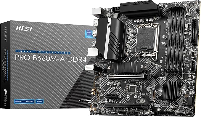 msi 微星 pro b660-a ddr4 主板 atx - 支持*2代英特尔酷睿 处理器