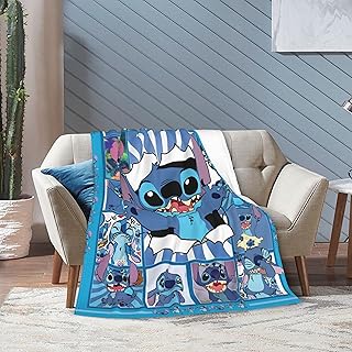 卡通毛毯超柔软法兰绒盖毯可爱动漫温暖毯,适合舒适的床上用品办公室