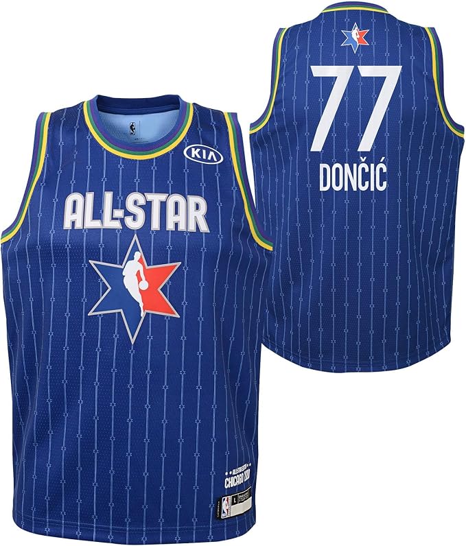 青年2020 nba 全明星比赛卢卡多西克蓝色摇摆人球衣青少年尺码(青年