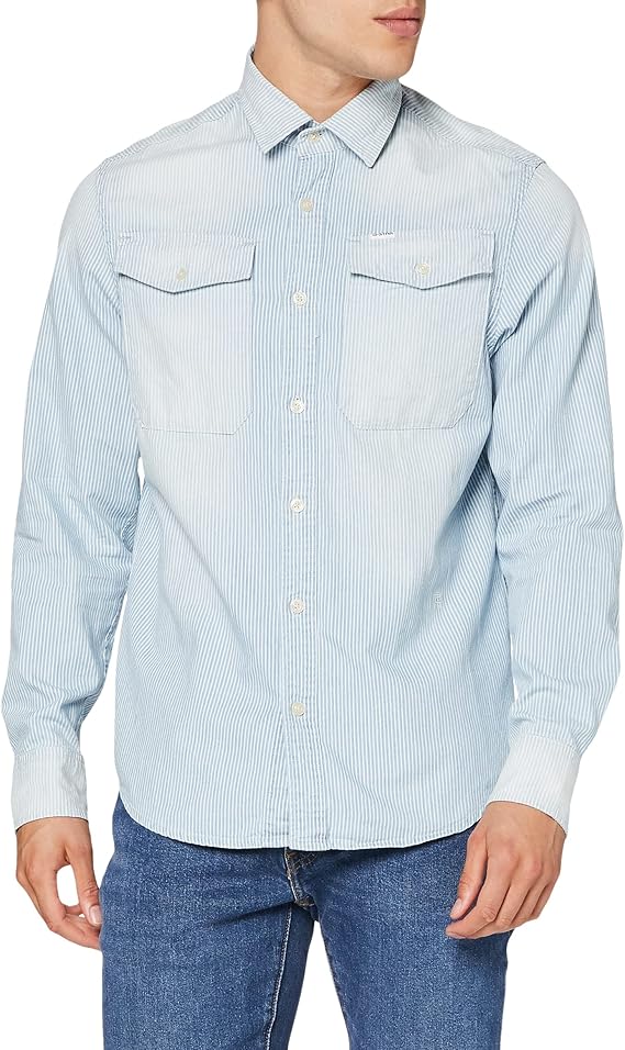 g-star raw 男士 bristum utility 直筒衬衫 休闲衬衫