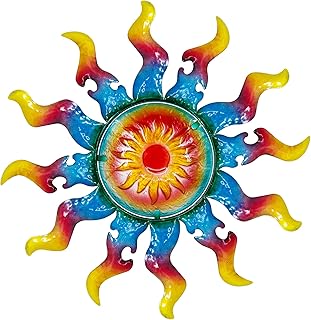 johns studio 太阳墙装饰户外金属花园悬挂艺术玻璃雕塑家居宗教主题