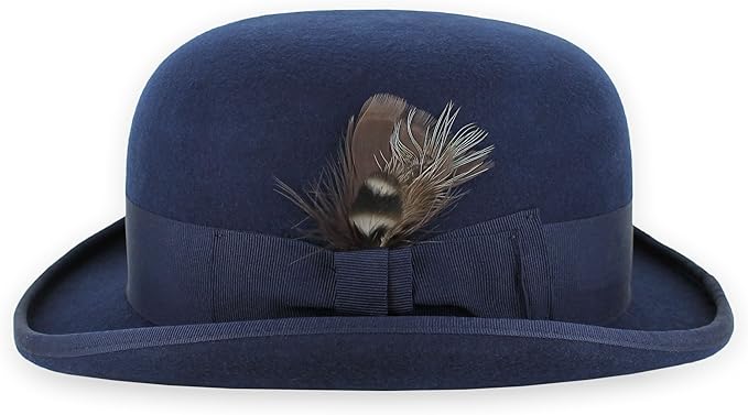 belfry bowler derby * 纯羊毛剧院优质帽黑色,蓝色或灰色