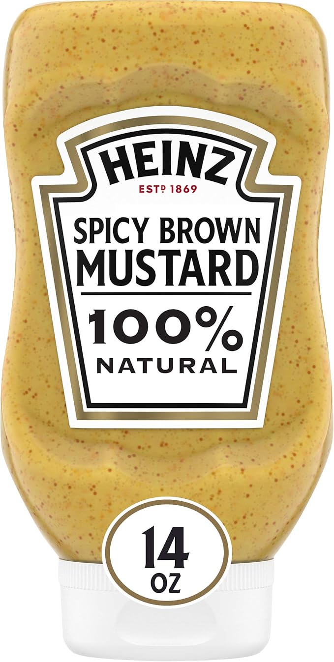 heinz spicy brown mustard, 14 ounce easy squeeze bottle(pack of