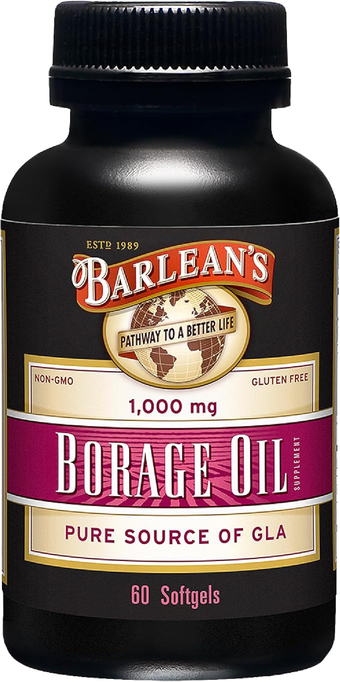 barlean's *** oils borage oil, 1000 mg. 60 count, bottle