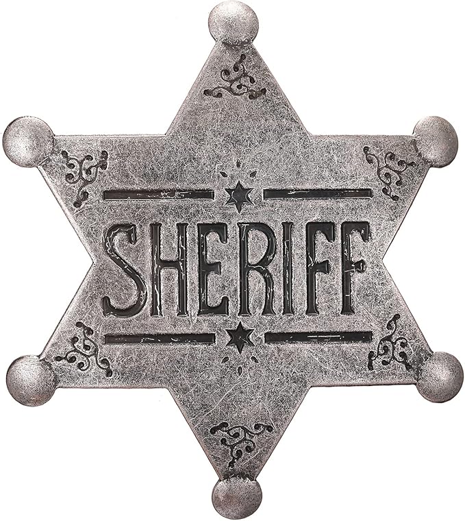 西方成年人警长徽章,副州长县警背心服装华丽卡通**