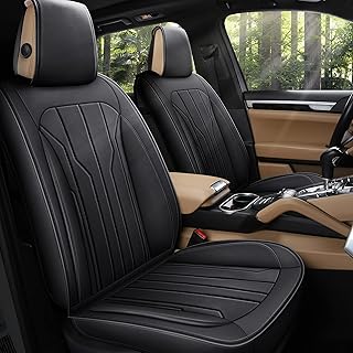 aoog 皮革汽车座椅套,人造革汽车座套适用于汽车 suv 皮卡车,防滑车辆
