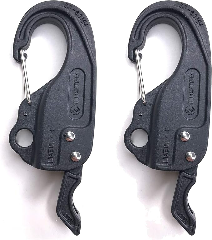 绳索收紧器,guyline 调节器,适用于帐篷和防水布 单手控制系紧凸轮