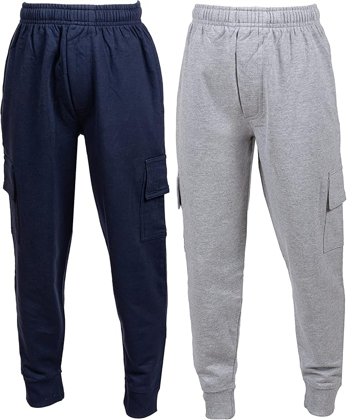 chopper club 男童运动裤,棉质,中等厚面料,常规版型 2 件装运动裤