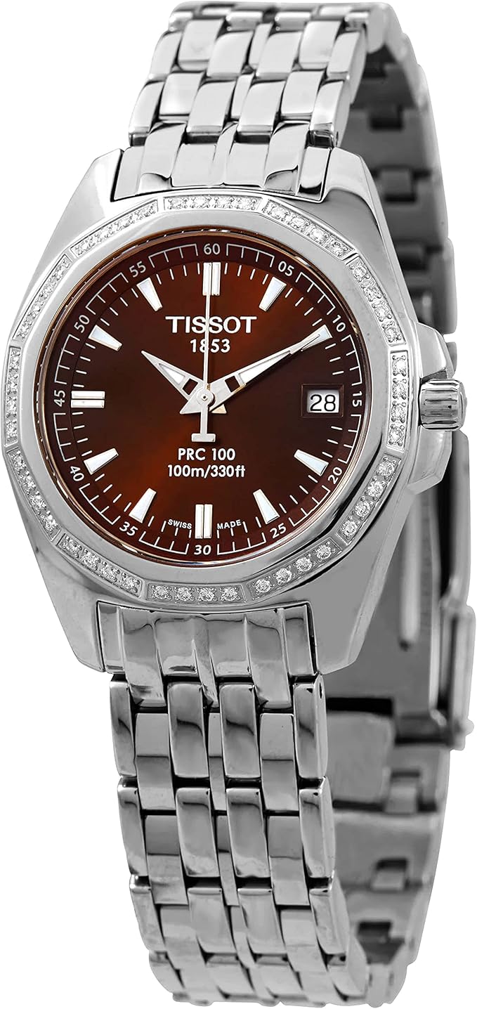 tissot 女式 t22118111 t-sport prc 100 钻石手表