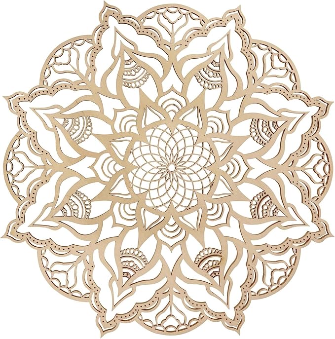 reisegut 曼陀罗 墙面装饰 木质 30 厘米,印度花装饰大,墙壁装饰