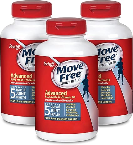 Move Free 益节葡萄糖胺 软骨素 Msm和d3补充剂 一瓶1粒 每盒3瓶 360粒 亚马逊中国 其他
