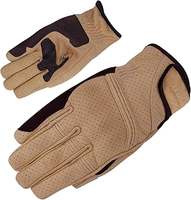 orina lion 优质夏季手套,穿孔皮革制成 11 / xxl 米色 2396